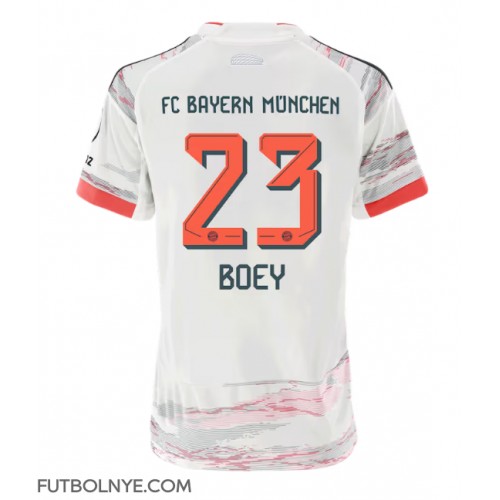 Camiseta Bayern Munich Sacha Boey #23 Visitante Equipación para mujer 2025-26 manga corta